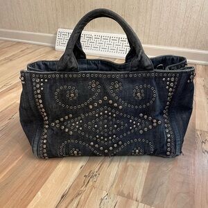 Stunning Prada Large Denim Bijoux Tote